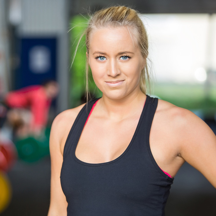 Joanna Gill cooling off after a workout.